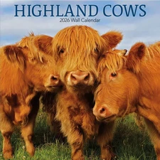 Turner Licensing,  Highland Cows Photo 2026 Wall Calendar, 12'' X 12'', 12-Month