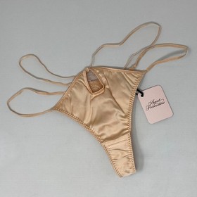 Agent Provocateur Robyn Peach Silk Thong AP4 Large NWT