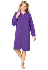 Dreams  Co. Plus Size Short Hooded Sweatshirt Robe