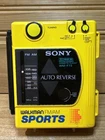 Vintage Sony Walkman Sports WM-F73 Yellow Portable Cassette Player - For Parts