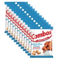 COMBOS Buffalo Blue Cheese Baked Snacks 6.3-Ounce Bag 12 Count Box READ DESC