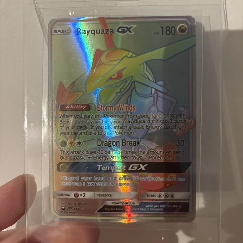 Pokemon Card : PSA 10 Gem Mint Rayquaza GX 177/168 Secret Rare Celestial Storm