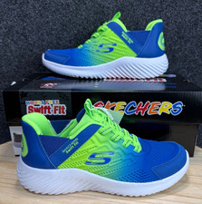 Skechers Kids Hands Free Swift Fit Shoes, Blue Green, Kids Size 2 NIB
