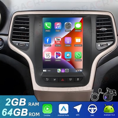 Car Stereo Radio for Jeep Grand Cherokee 2014-2017 9.7'' WiFi Android 15 Carplay