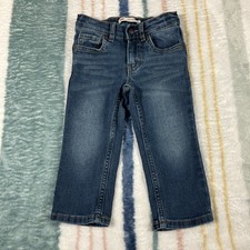 Levis 514 Straight Jeans 2T Toddler Adjustable Waistband Durable Denim Boys Vtg