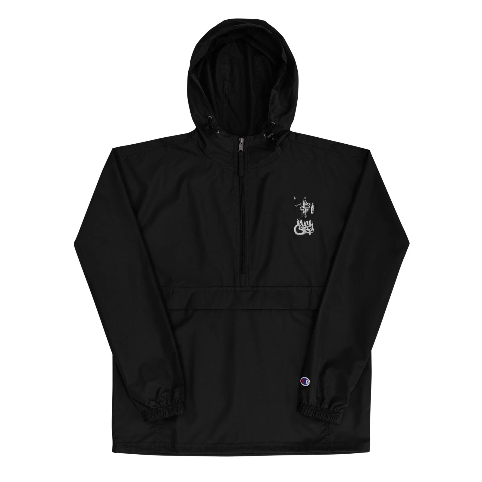 BlackCargo Mens Sustainable Streetwear Half Zip Packable Jacket S M L XL 2XL
