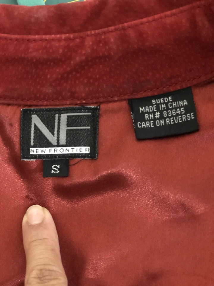 Red Suede Jacket - Vintage New Frontier Red Suede Jacket - Image 4 of 4