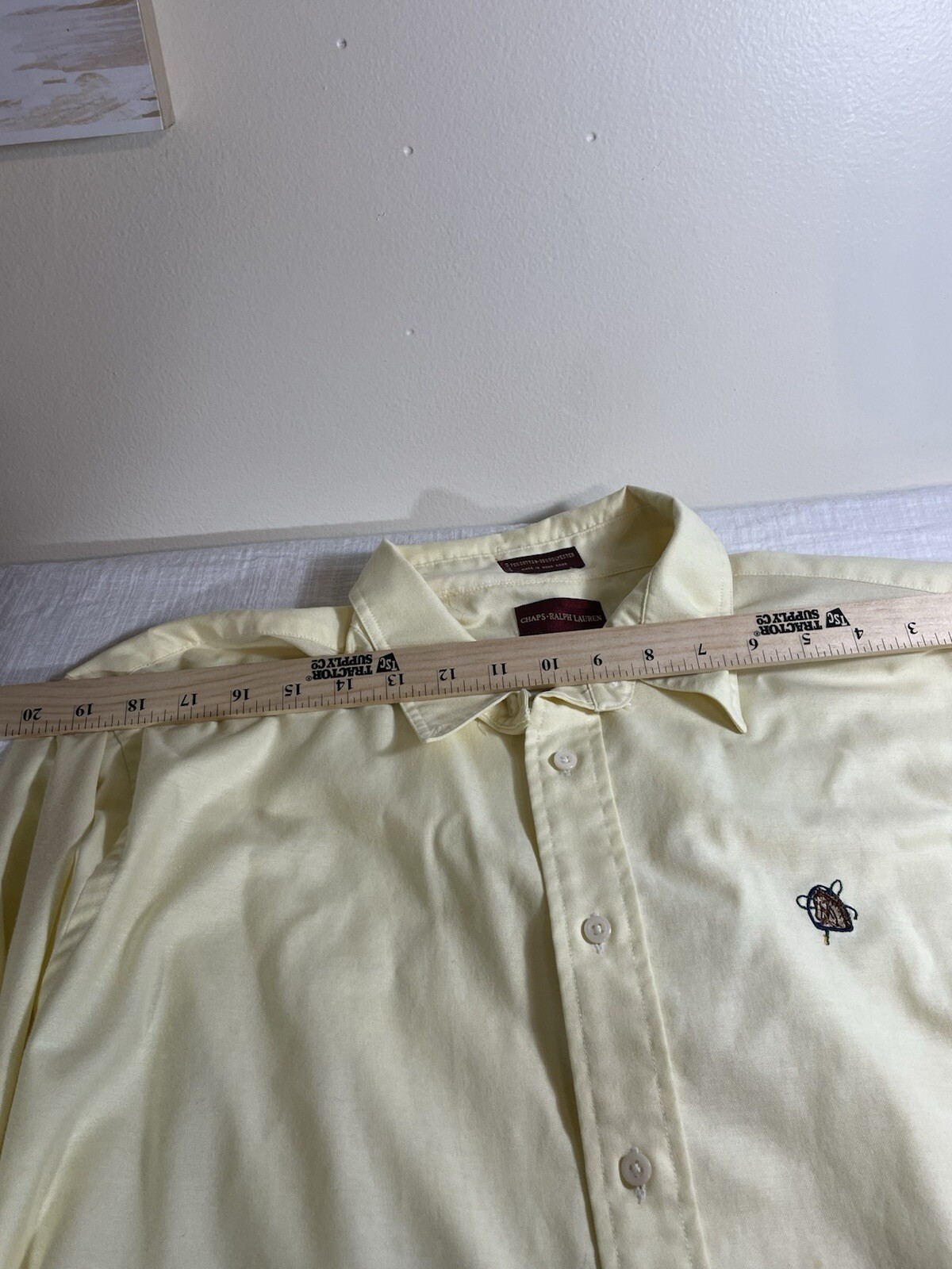 Camicia vintage Chaps Ralph Lauren con bottoni da uomo taglia L Pony Crest made in Hong Kong