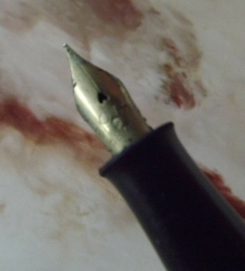 Stylo Plume Ancien Parker Or 18 Carats - Corps Bakélite Noir - Occasion Parfait état