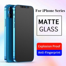For iPhone 14 12 Pro 11 13 8 XS 7 Matte Frosted Tempered Glass Screen Protector