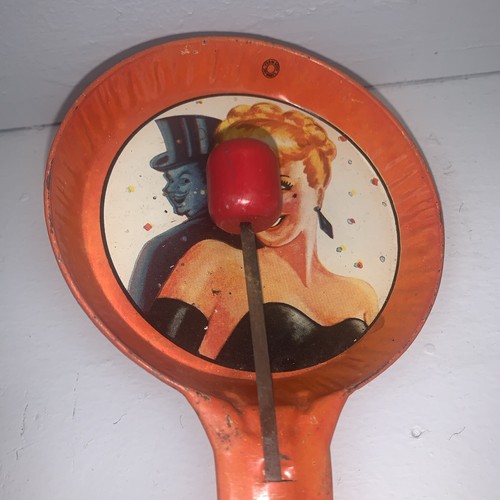 1930's - 40's Art Deco Tin Pan Clapper Noise Maker for the New Year - Picture 6 of 10