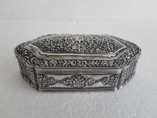 Antique Indian Silver Box Cutch (Kutch) Silver Work Asian Circa 1880
