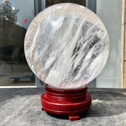 16.4LB white Smelting Stone Quartz Sphere Crystal Energy Ball Reiki Healing - 第 1/16 張圖片