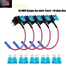 10pcs Standard Blade Fuse Adapter Holder Dual Circuit DIY ATM TAP For Car Truck