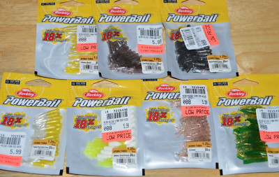7 packs berkley powerbait atomic tubes assortment trout crappie panfish 1.25''