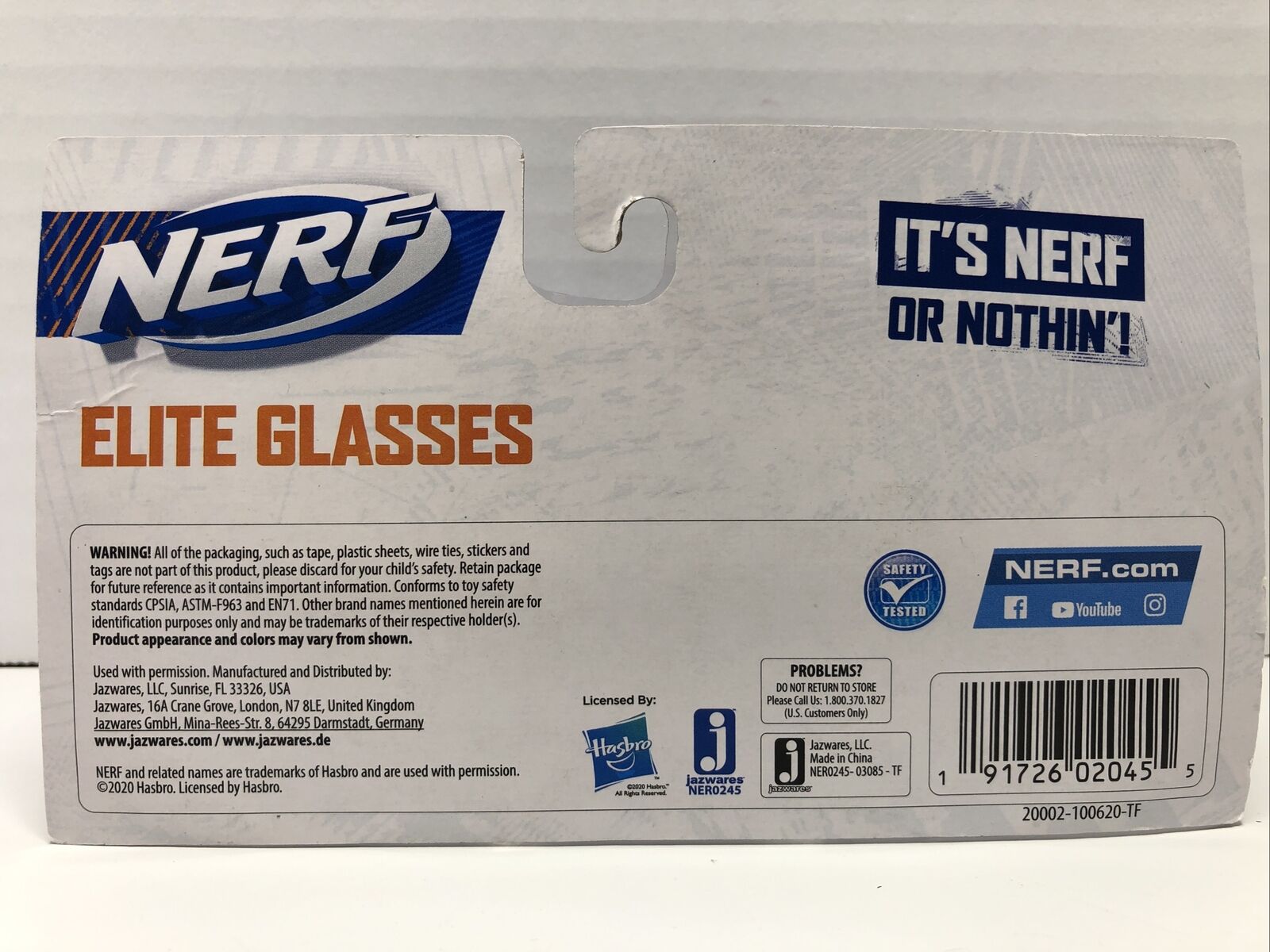 NERF Elite Goggles, Transparent/Clear Impact-Resistant Tactical Eyewear,  for use Blaster - Stay Prepared & Protected for Battle - One Size Fits All