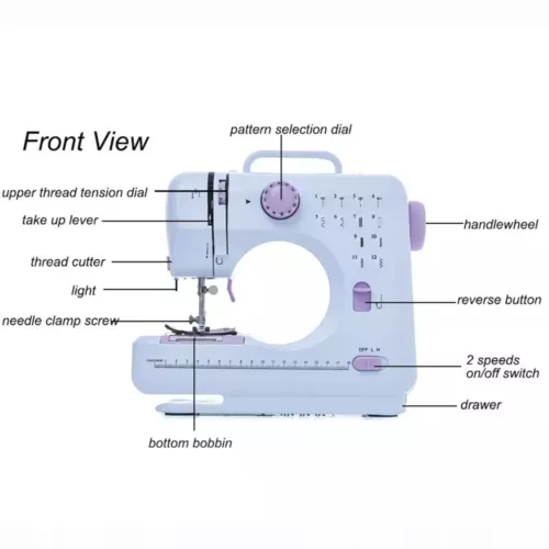 Electric Sewing Machine Portable Mini 12 Stitches Pedal Household for Beginner - Picture 6 of 15