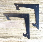 4 Decor 4" Flat Corner Plates Wrought Iron Door Frame Antique Furniture Bracket