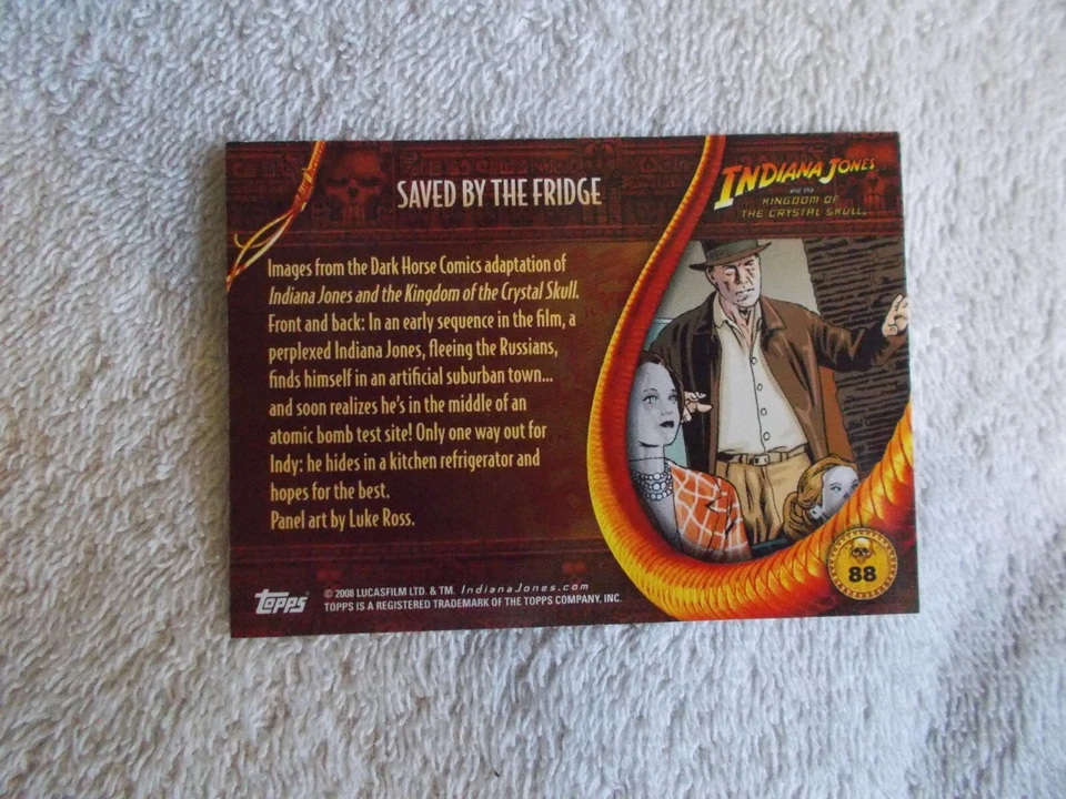 Indiana Jones & Kingdom of the Crystal Skull "SAVED BY FRIDGE " #88 Trading Card - Image 2 of 2