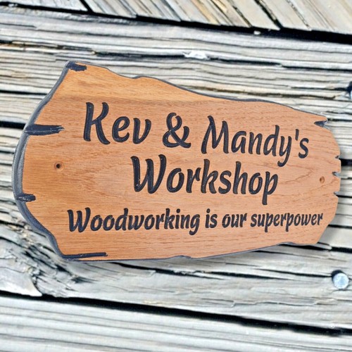 Personalised Oak Carved Rustic Wooden Sign House Name Address Plaque Outdoor - Picture 6 of 7