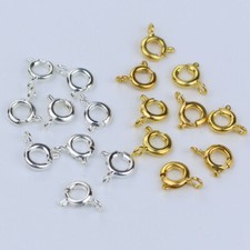 50pcs 6mm Spring Ring Clasps for Necklace Bracelet Diy Jewelry Making Supplies