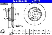 Bremsscheibe Hyundai P. Autobahn/Santa Fe/Trajet 2.0-2.7 99-08