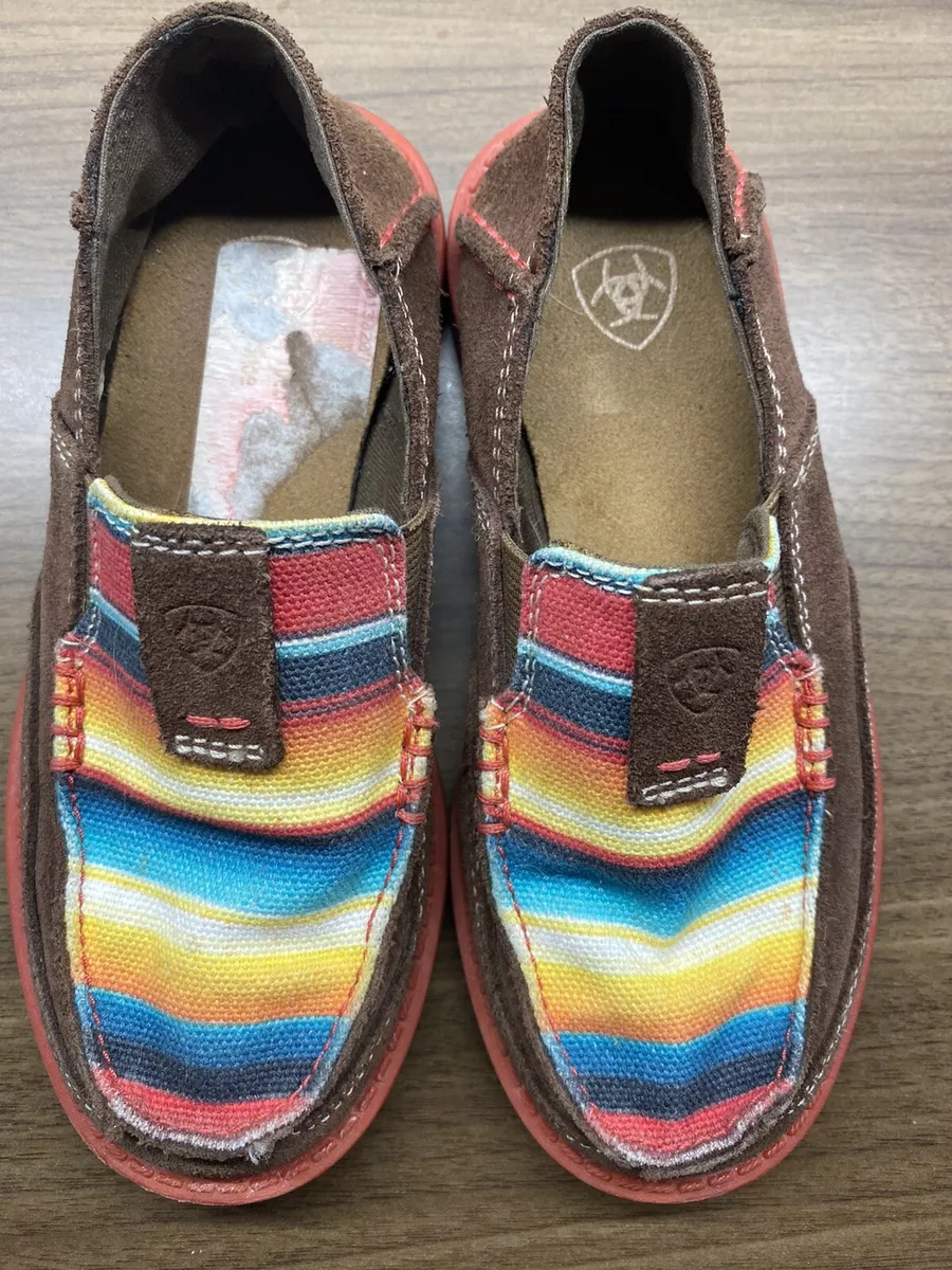 Boys Ariat Shoes Size 11 Western Aztec Southwest Poncho Cowboy