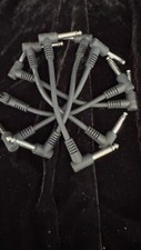 Donner 6 Pack 6 inch Effects Pedal Lead Patch Cables 1/4" Right Angle 6"