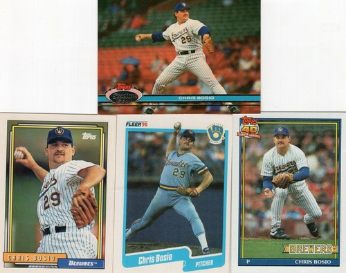 CHRIS BOSIO Lot of 33+ Different Premium MLB Baseball Cards Mariners & Brewers - Picture 6 of 7