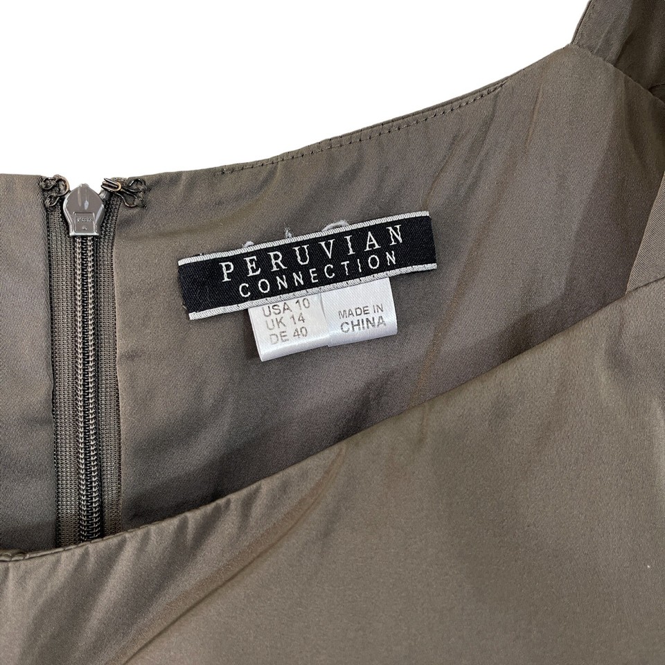 Peruvian Connection 10 Dress Sleeveless Sheath Above Knee Womens READ ...