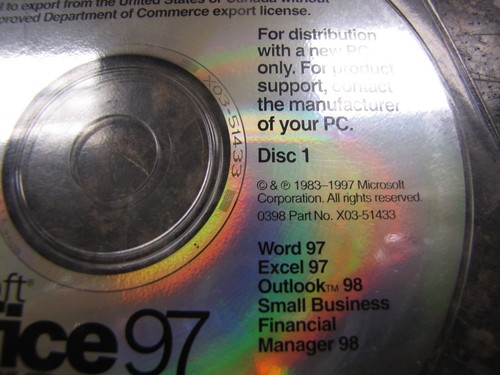 Vintage Microsoft X03-51433 Office 97 Small Business Edition CD-ROM - LR23 - Photo 2/3
