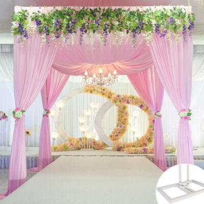 10x10ft Wedding Canopy Chuppah Heavy Duty White Pipe Hardware Kit Backdrop Stand