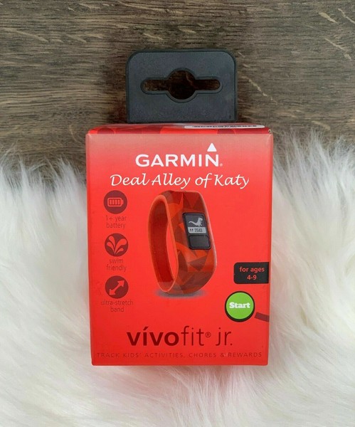 Garmin Vivofit Jr Activity Tracker Kids Watch Band Broken Lava Red Ages 4-9 for sale online | eBay