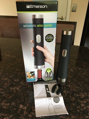 Emerson Automatic Wine Opener Corkscrew Brand New & Free Bonus Foil Cutter