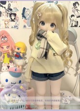 1/4 BJD Doll Ball Jointed Resin Girl with Eyes Face Makeup Full Set Clothes Gift