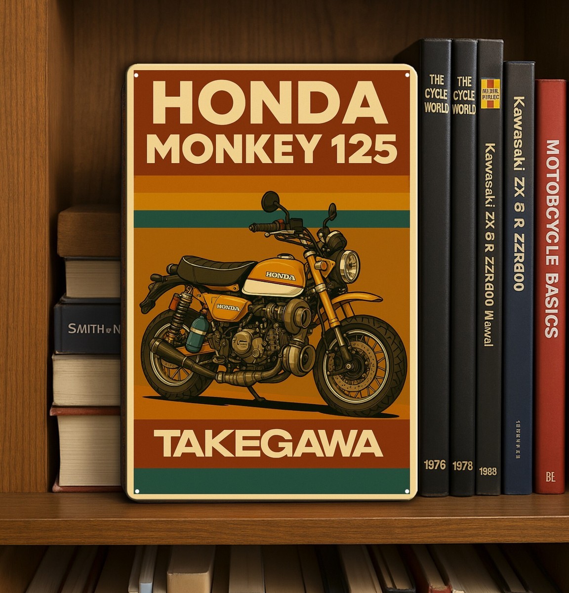 Honda Monkey 125 Takegawa Motorcycle Metal Poster - Sign - Size