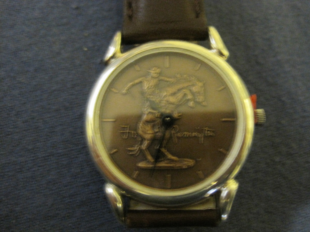 H177 ladys sterling silver REMINGTON MUSEUM quartz watch