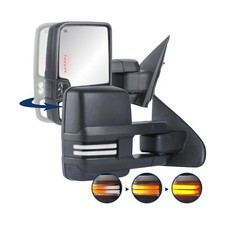 Power Folding Towing Mirrors Compatible for 2014-2018 Chevy Silverado GMC Sie...