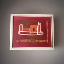 LISTED ARTIST painting ABSTRACT EXPRESSIONISM FRAMED Dr Benjamin Gross 1990's