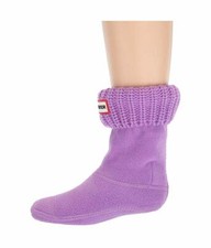 Hunter K1706 Kid's Purple Half Cardigan Boot Sock Size M 11-13K