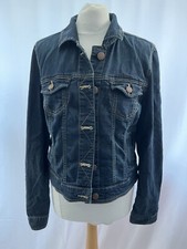 American Eagle Denim Jacket Size L Blue Denim Cotton Blend Collar Womens