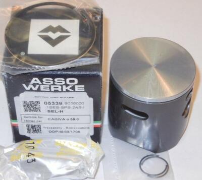 Cagiva Husqvarna 125cc Cross MX 56mm FORGED piston assy, ASSO Italy 05339/H