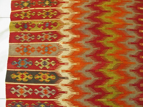 Antique Worn Tapestry Kilim 19th C Wall Rug Runner Rug Natural Dye Antique Decor - Picture 12 of 18
