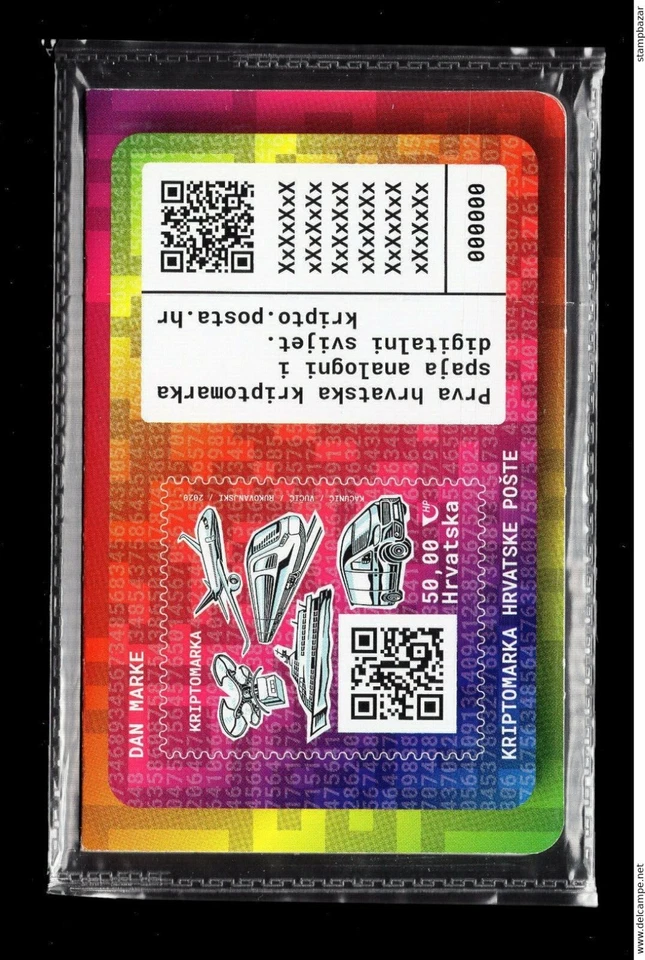 Sello Croacia 2020 único inusual transporte de furgoneta postal Foto 2 de 2