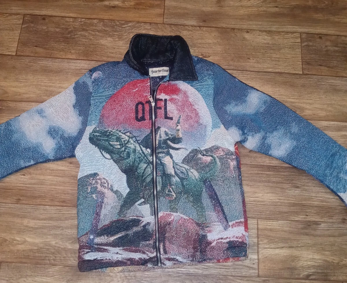 QUARTERFINAL GALAXY TAPESTRY JACKET Mens Medium Streetwear Hand Woven  Designer