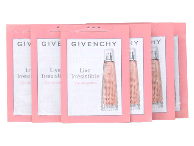 GIVENCHY LIVE IRRESISTIBLE EDP x 100 SINGLE USE POUCH PERFUME SAMPLES