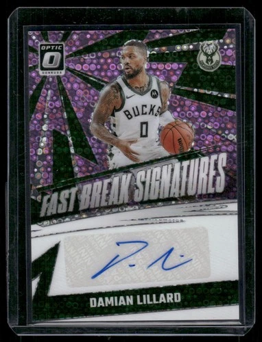 2024-25 Panini Donruss Optic Fast Break Panini Signatures /15 Damian Lillard