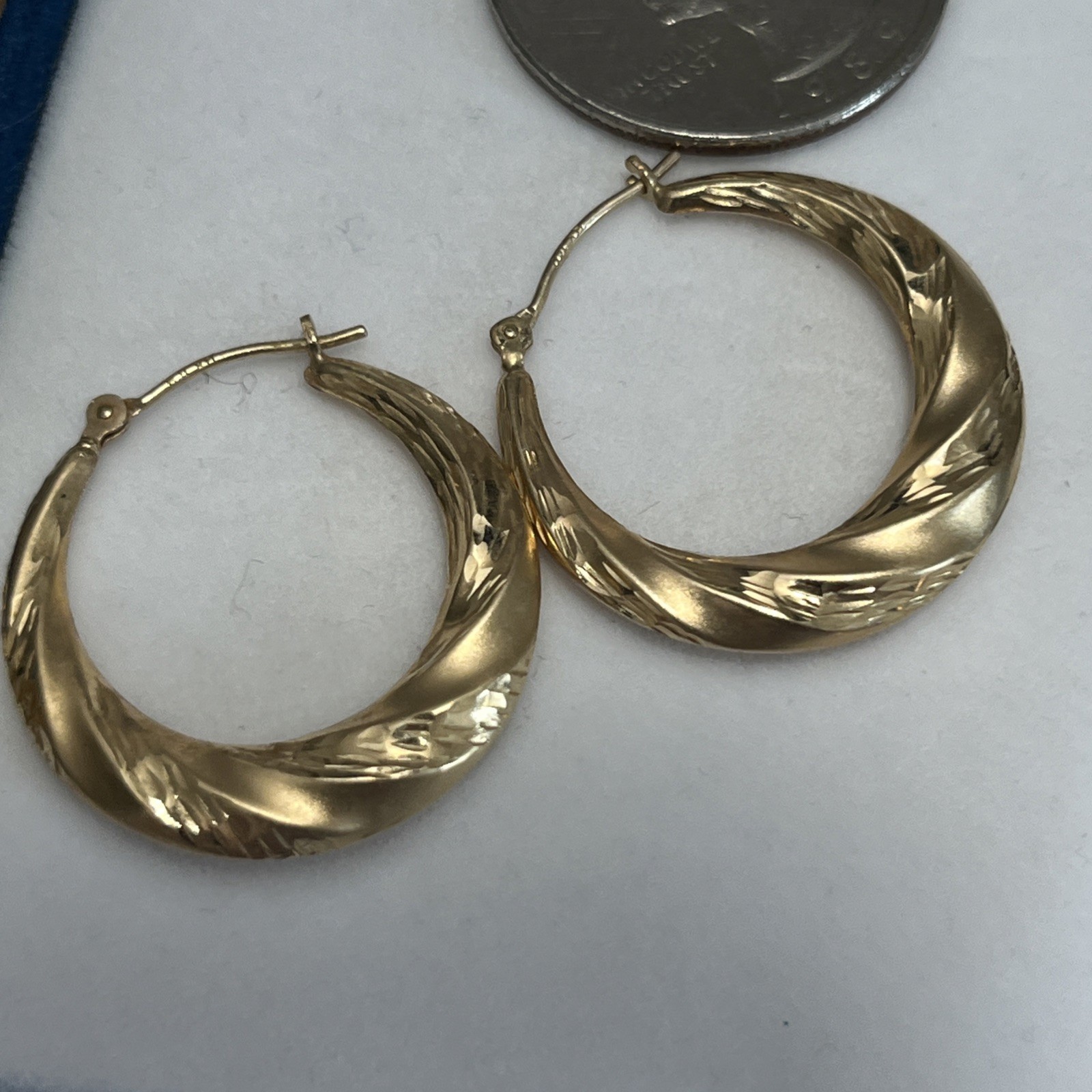 14k Gold Basic Hoops - image 6