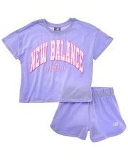 New Balance 2Pc T-Shirt  Fleece Short Set