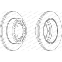 Ferodo 2X Bremsscheibe Hinten Ø290 Mm BelüFtet FüR Nissan NT400 Cabstar F24F